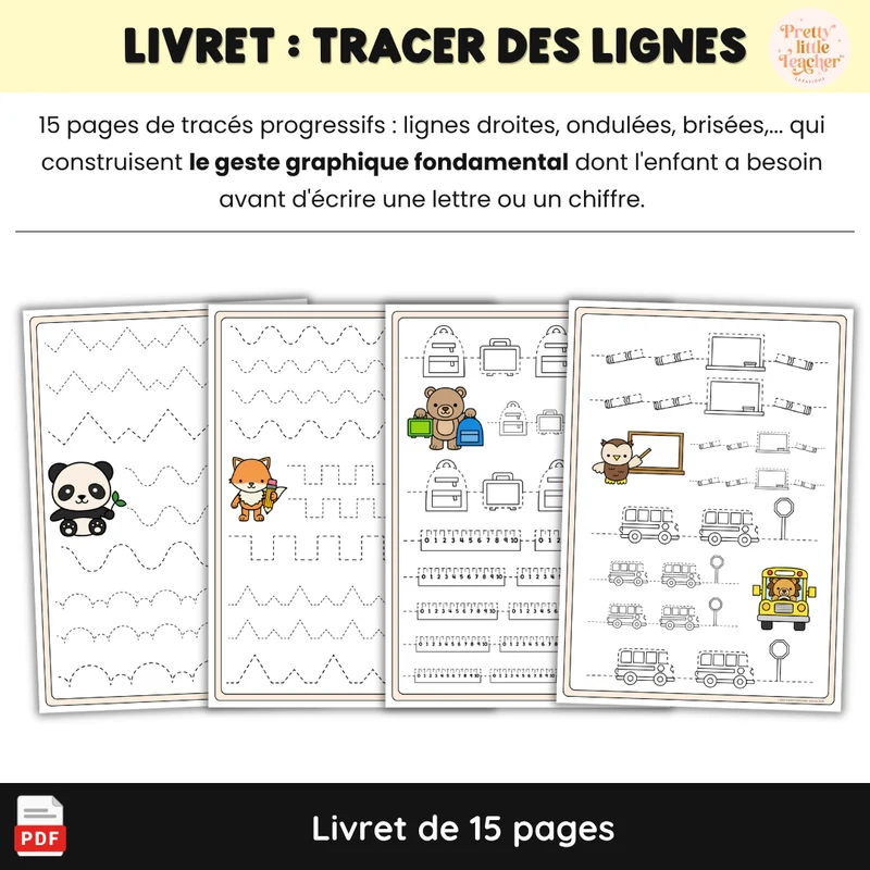 Pack de 4 livrets d'activités pour la maternelle : écrire, dénombrer et tracer