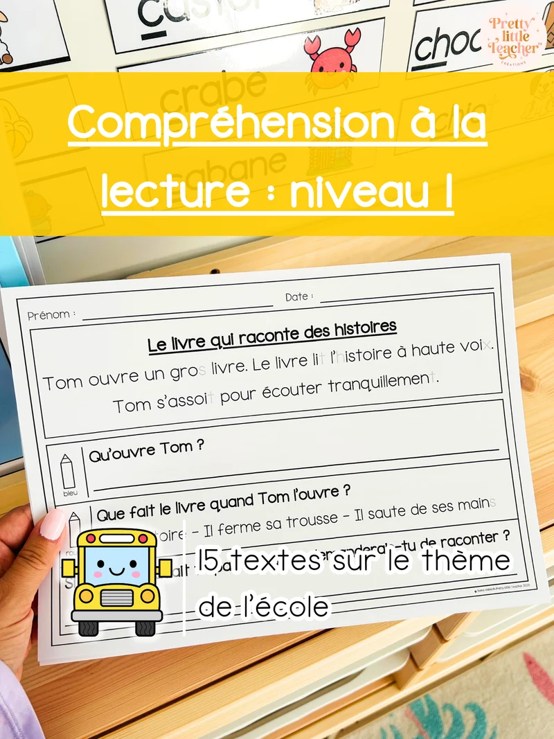Lecture niveau 1 sur l'école