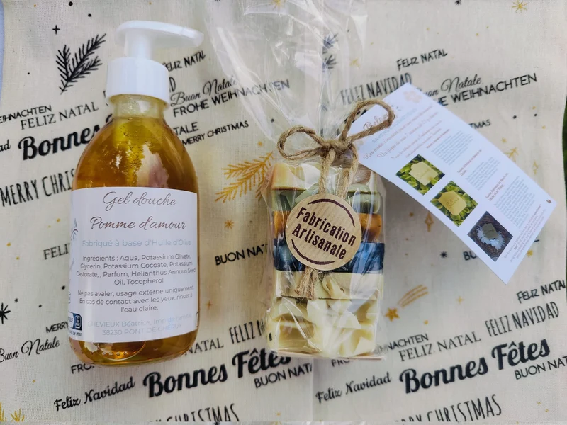Coffret hygiène douceur pour elle : gel douche, savon et baume