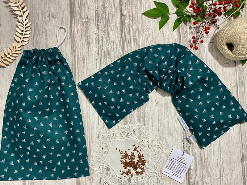 Bouillotte sèche cervicale en Lin Bio Français