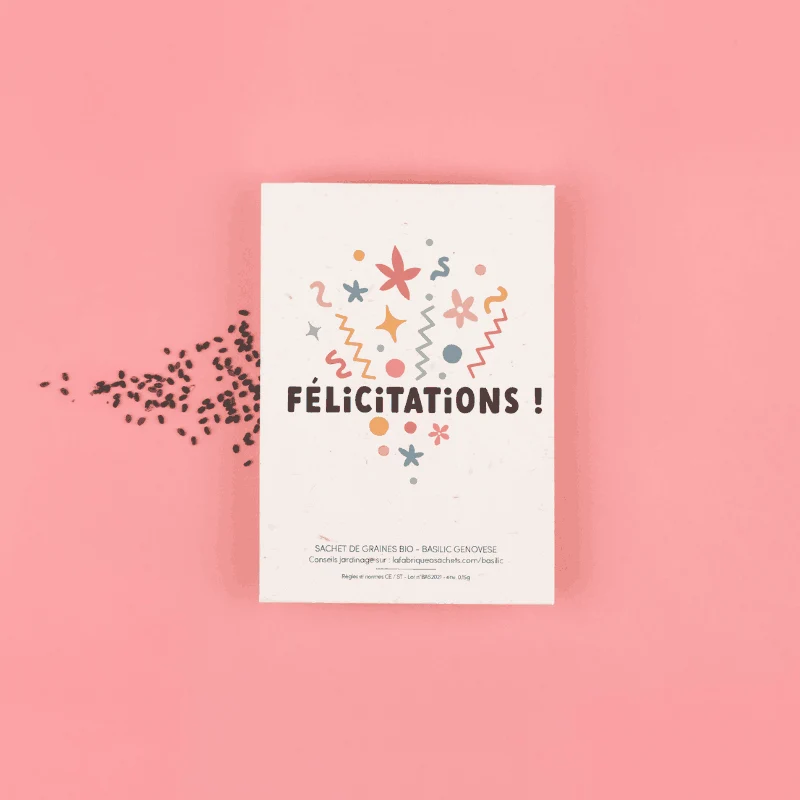 Félicitations! - Sachet de graines à planter
