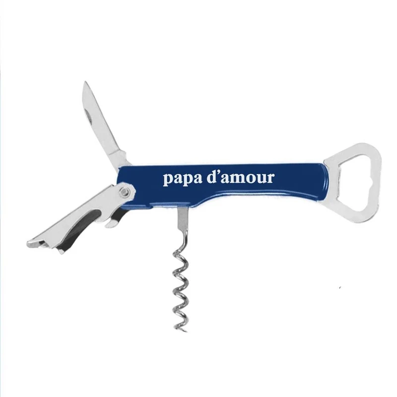 Tire bouchon avec décapsuleur "Papa d'amour"