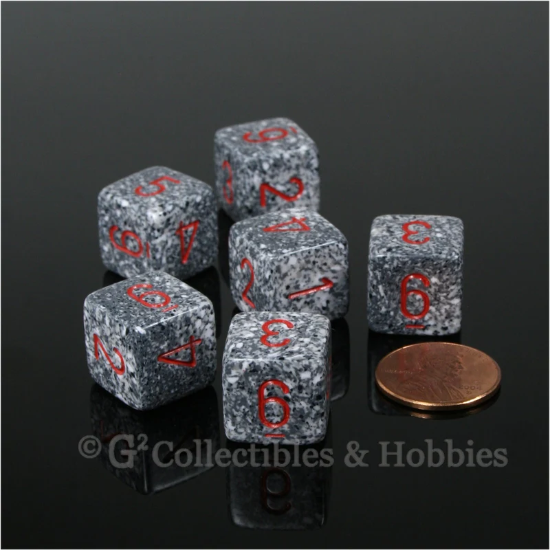 D6 RPG Dice Set : Granite 6pc