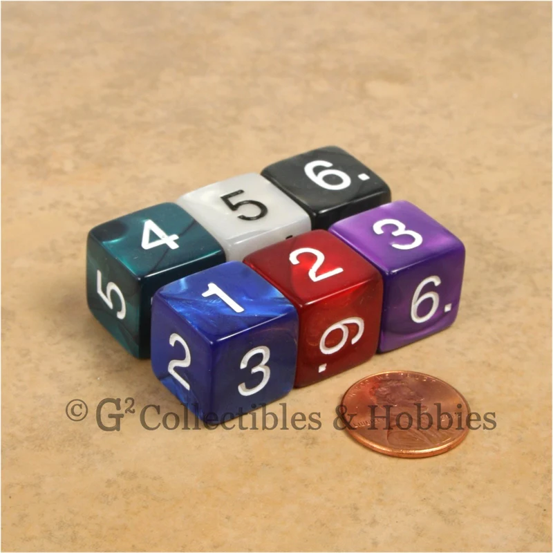 D6 RPG Dice Set : Pearlized 6pc