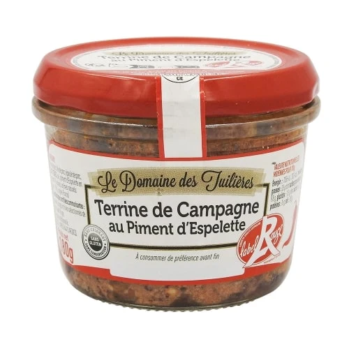 Terrine de campagne au piment d'espelette 180g