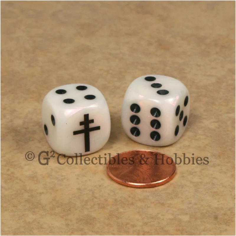 WWII Axis & Allies 6pc Dice Set - Free French Cross of Lorraine