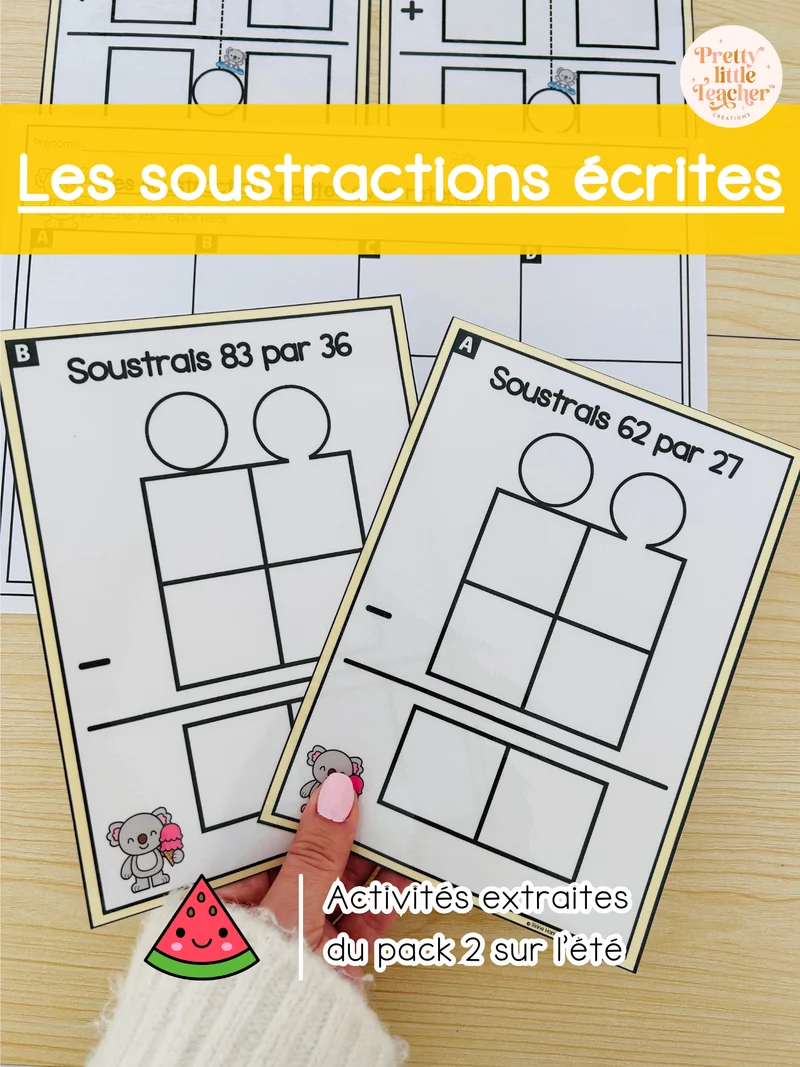 Les soustractions écrites avec retenue