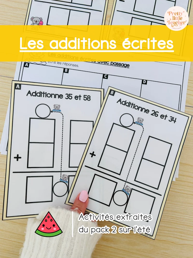 Les additions écrites avec passage