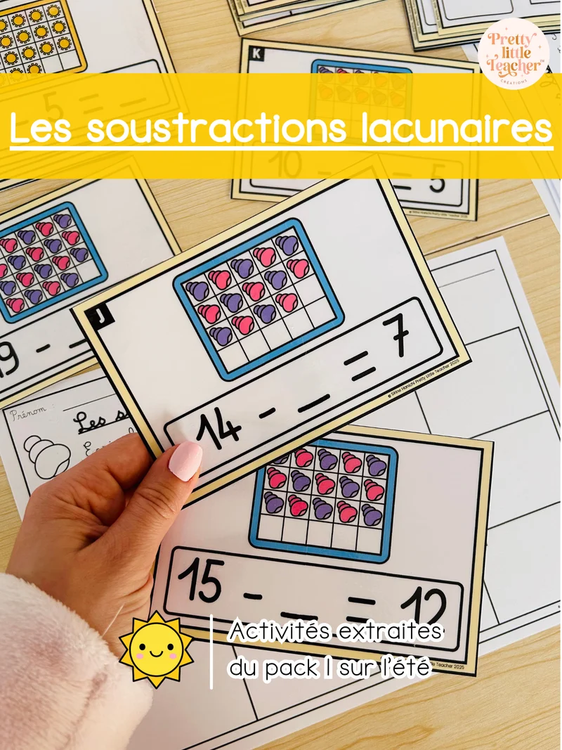 Les soustractions lacunaires jusqu'à 20