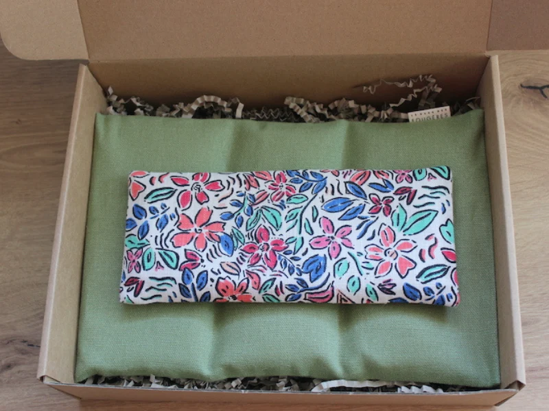 Coffret 1 bouillotte sèche et un coussin de relaxation pour les yeux