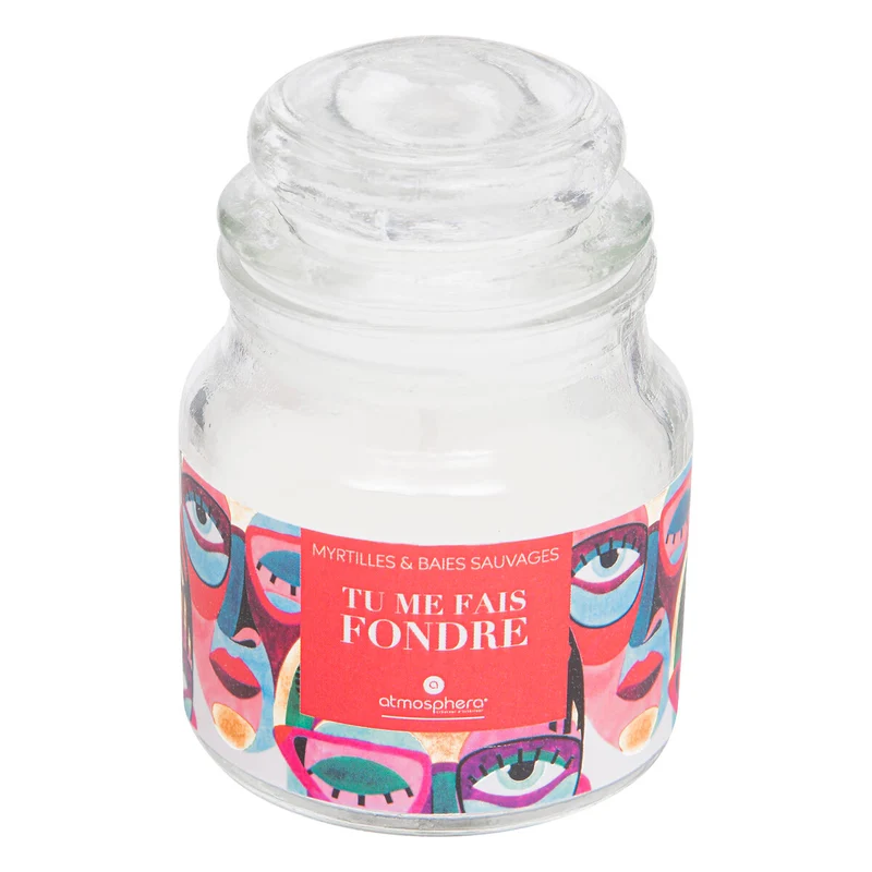 Bougie "Tu me fais fondre" parfumée myrtilles et baies sauvages