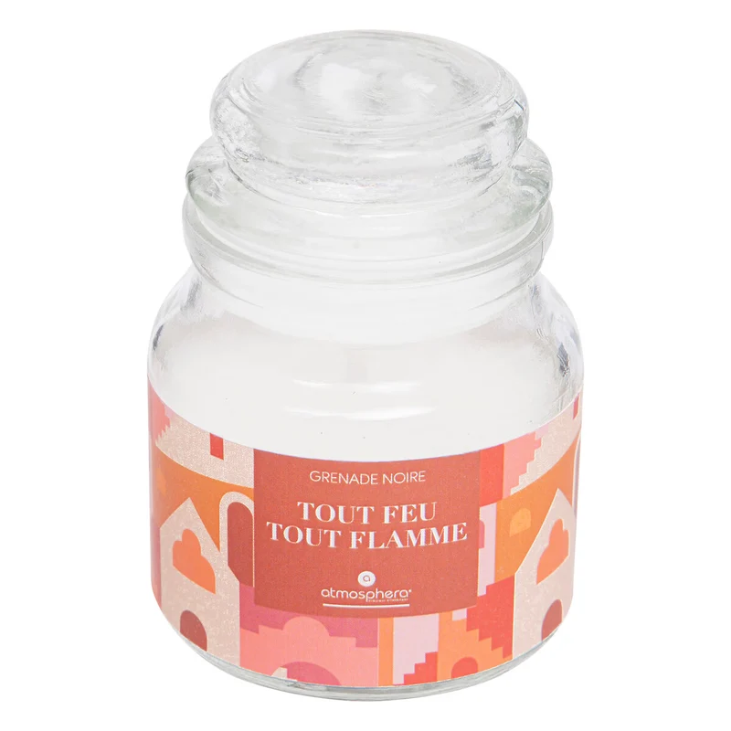 Bougie "Tout feu tout flamme" grenade noire