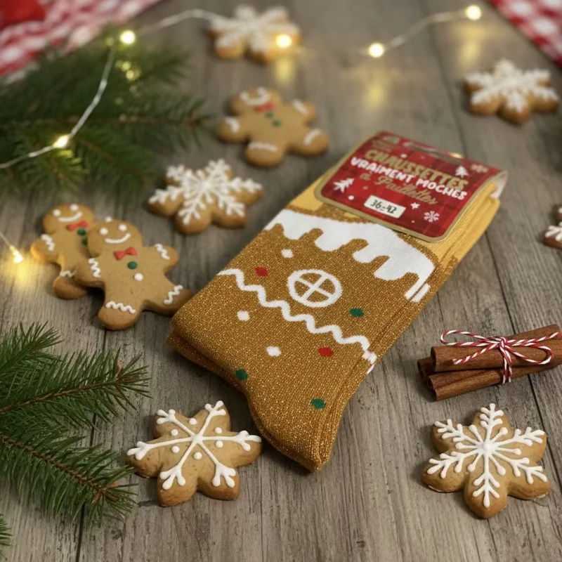 Chaussettes de Noël à paillettes pour femme au choix / Taille unique : 36-42