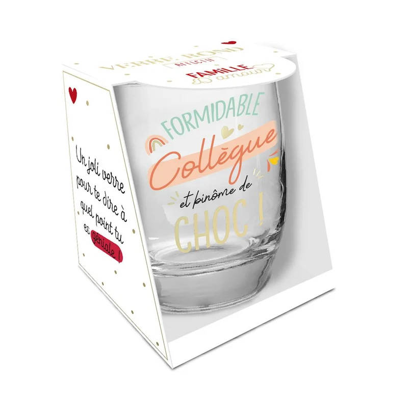 Verre rond “Formidable collègue et binôme de choc !”
