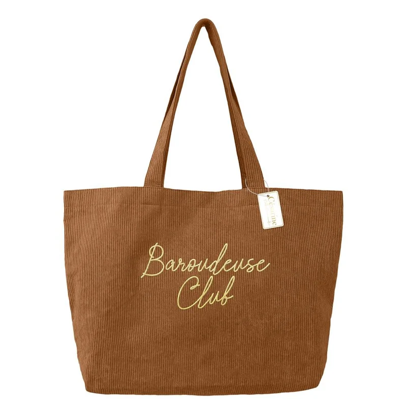 Sac en velours "Baroudeuse Club"