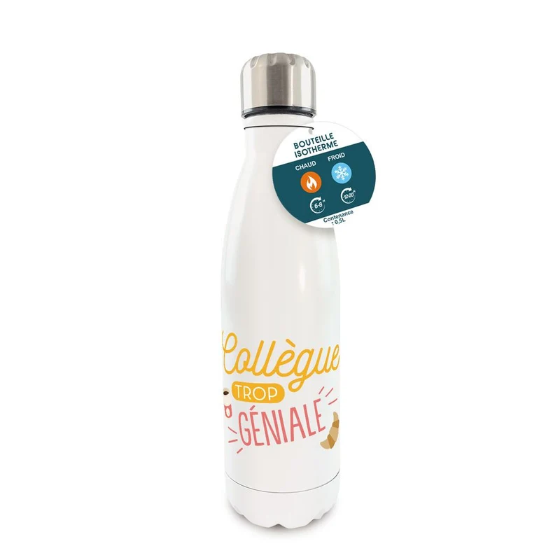 Gourde isotherme "Collègue trop géniale"