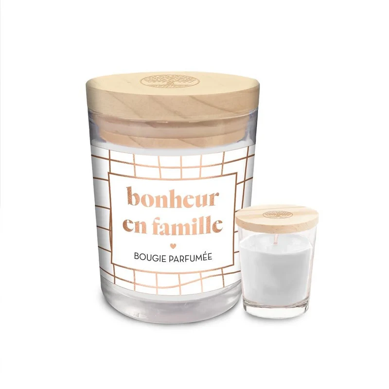 Bougie "Bonheur en famille" parfum fleur de coton