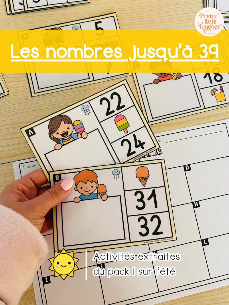 Les nombres jusqu'à 39