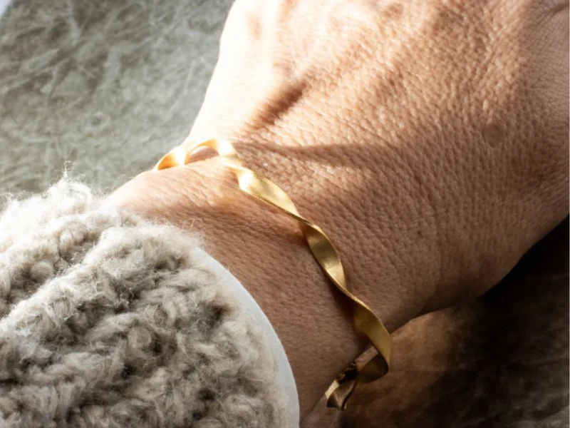 Bracelet jonc torsade