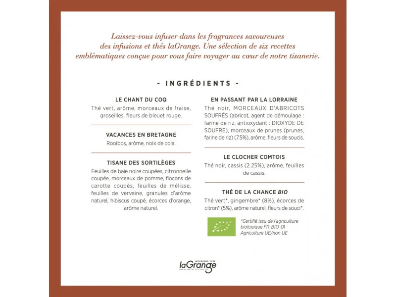 Coffret Infusions et Thés - en sachets