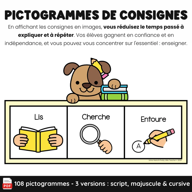 Les consignes en images - pictogrammes