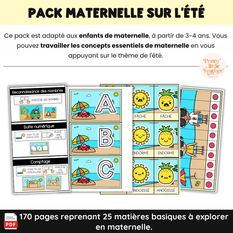 Pack Maternelle sur l'été