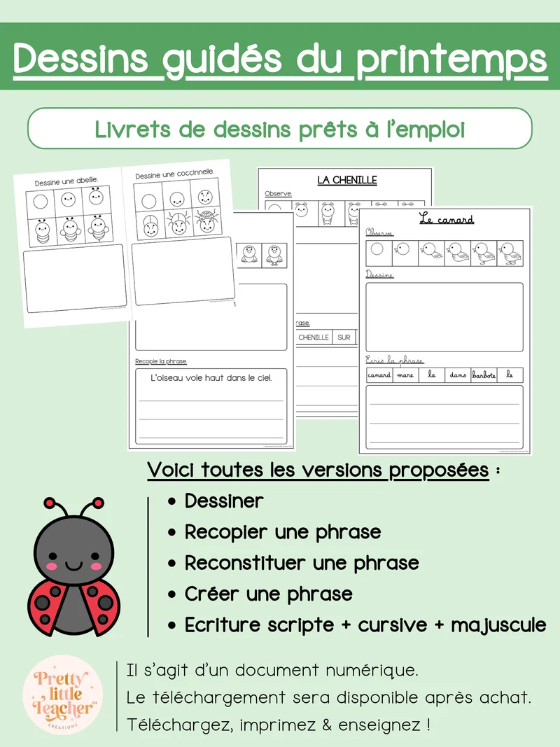 Dessins guidés du printemps