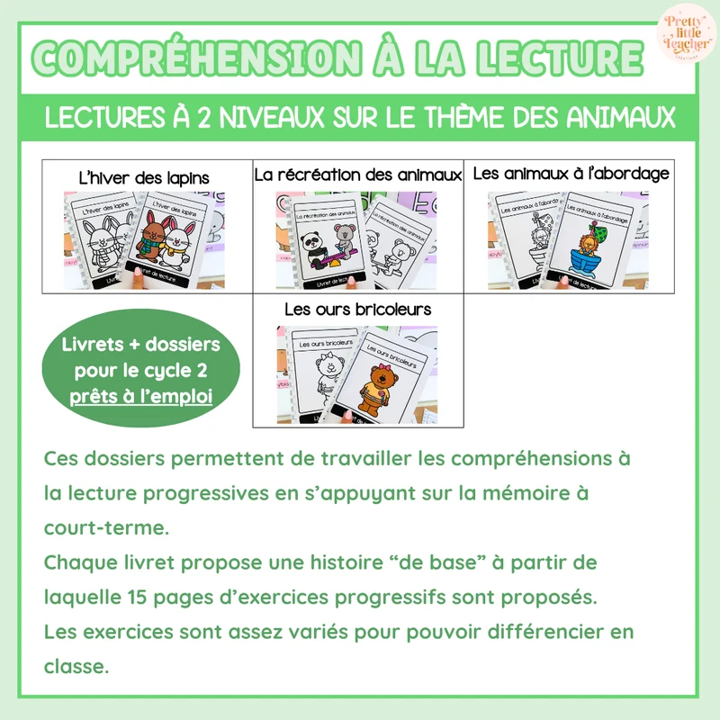 Pack pour les bons lecteurs : 14 livrets de lecture sur les animaux + exercices