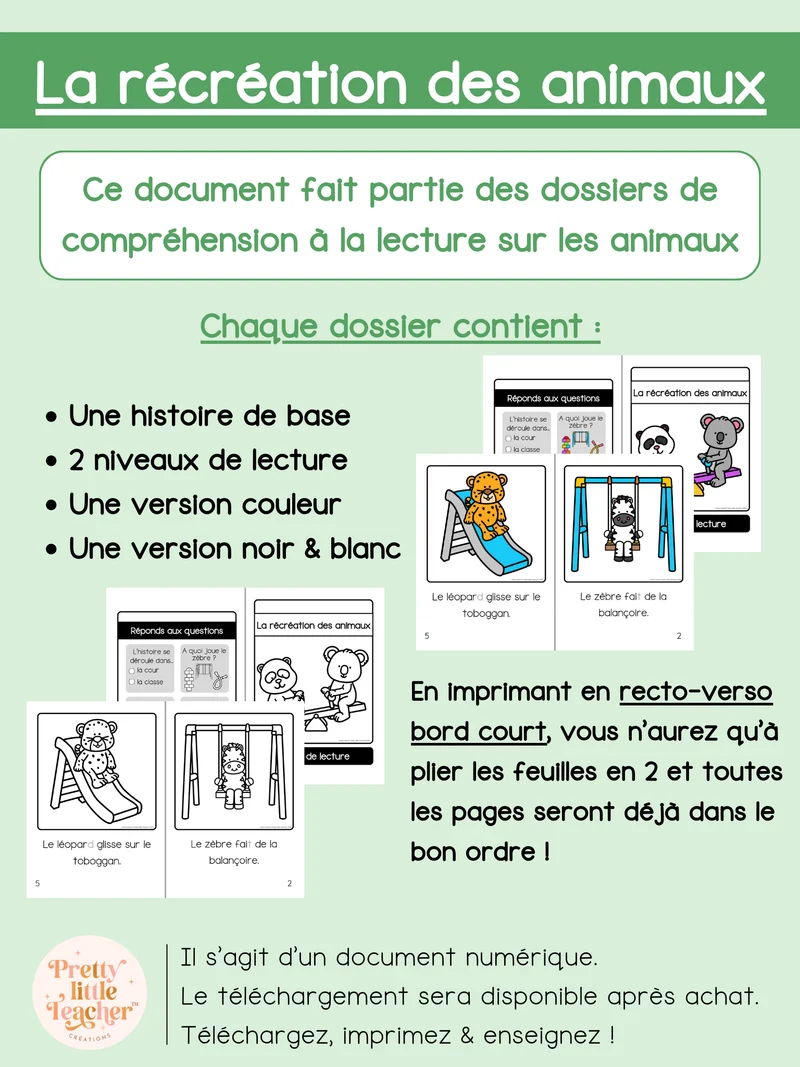 La récréation des animaux (lecture)