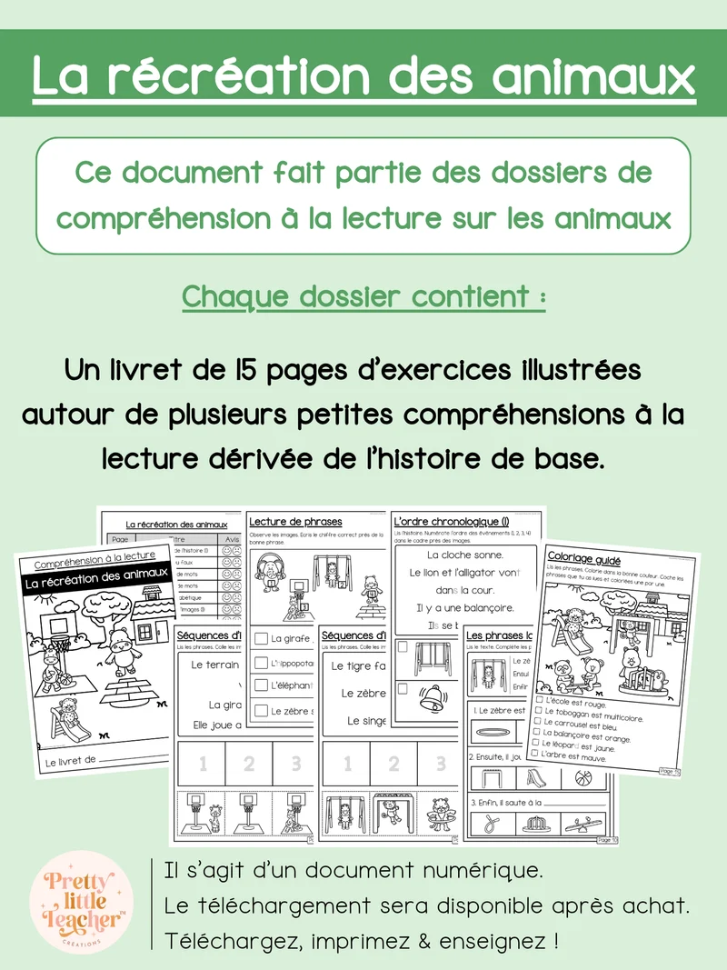 La récréation des animaux (lecture)