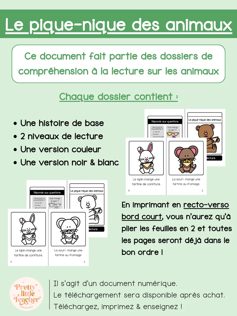 Le pique-nique des animaux (lecture)