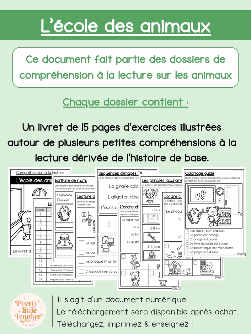L’école des animaux (lecture)