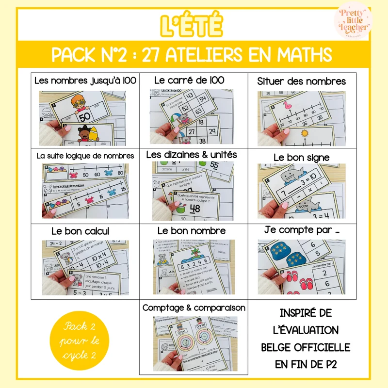 Pack 2 Mathématiques sur l'été