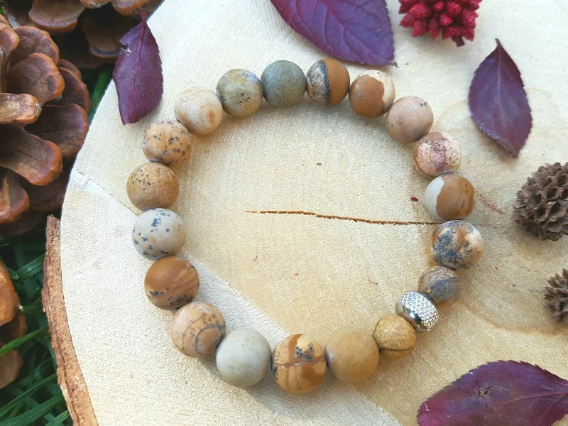 Bracelet homme en perles naturelles