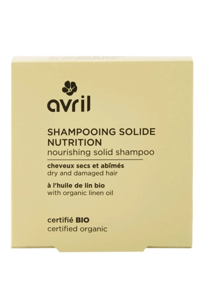 Shampoing solide nutrition pour cheveux secs et abimés certifié bio - Avril