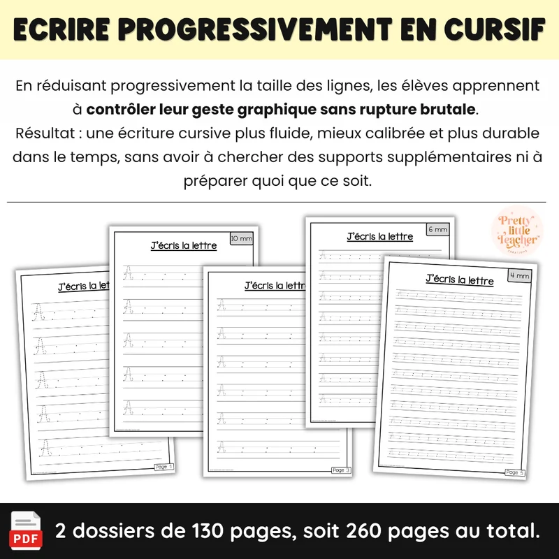 Livrets : j'apprends à écrire progressivement en cursif