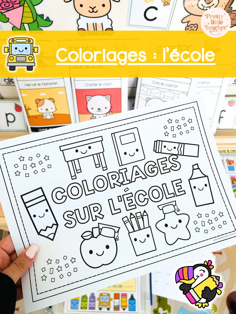 ✏️ Coloriage : l'école 🎁