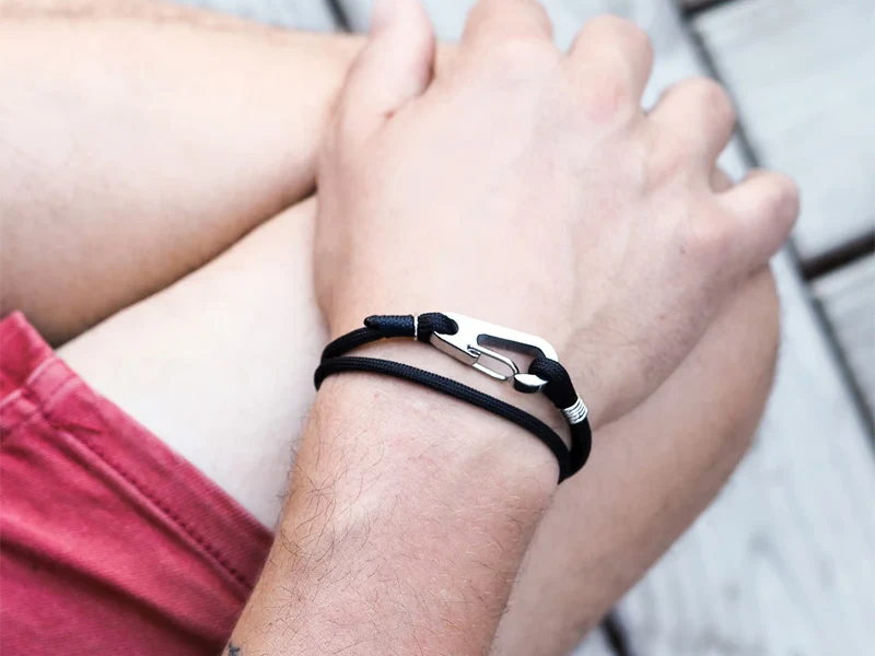 Bracelet Homme Mousqueton