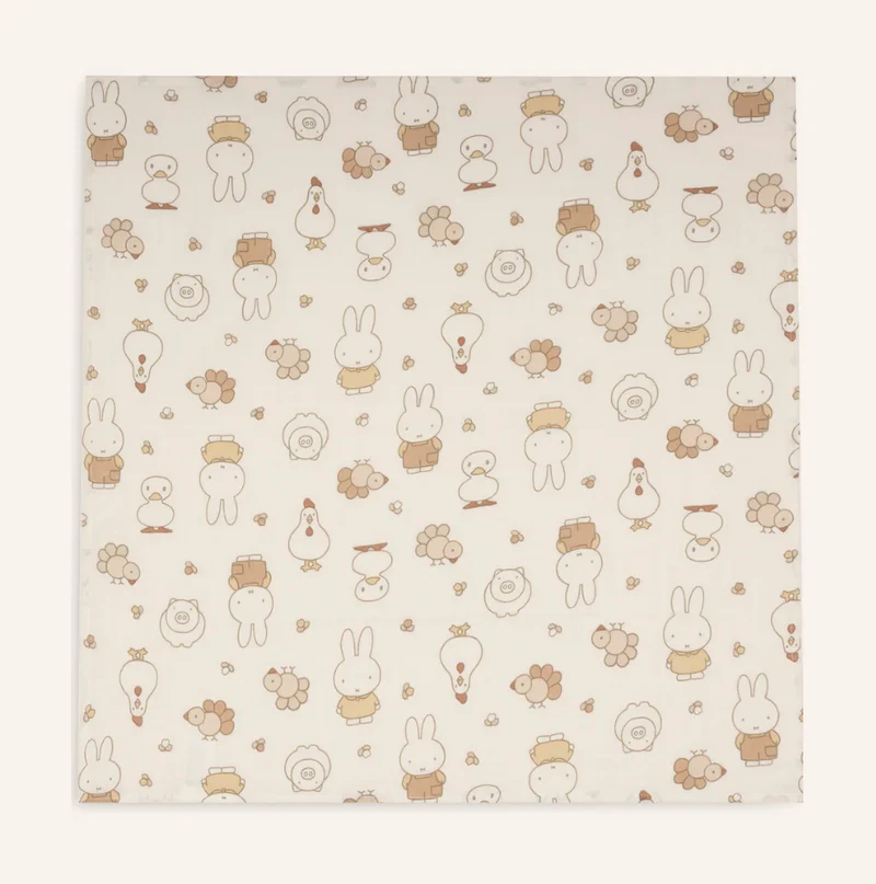 Langes gaze de coton | 70cm | Miffy Family Farm