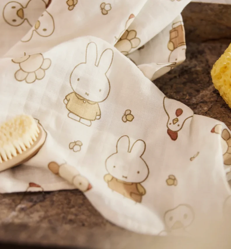 Langes gaze de coton | 70cm | Miffy Family Farm