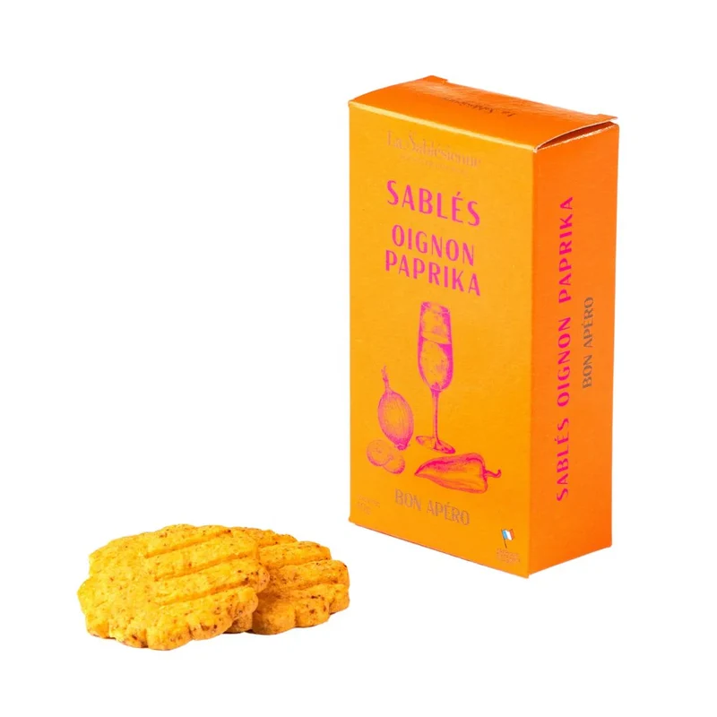 Biscuits sablés apéritif oignon et paprika - 40 g