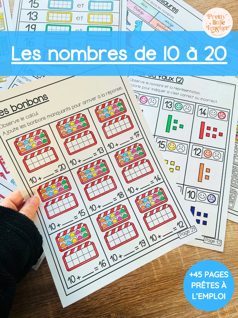 Livret : les nombres de 10 à 20