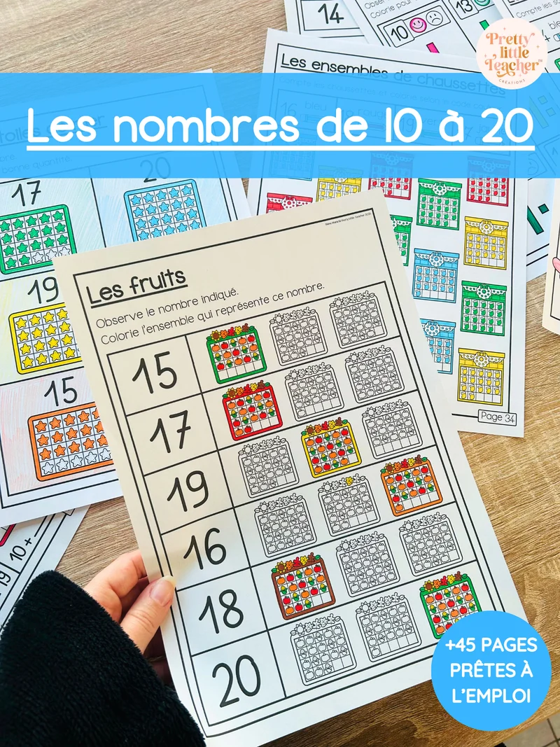 Livret : les nombres de 10 à 20