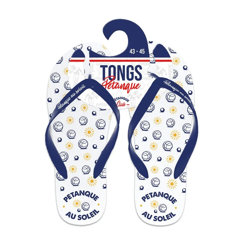 Tongs "Pétanque au soleil"