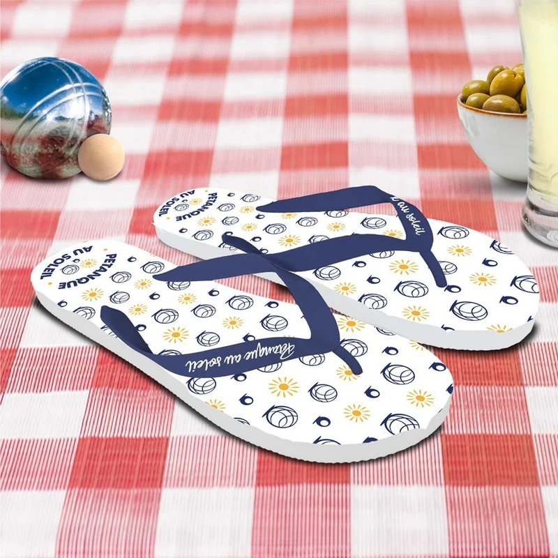 Tongs "Pétanque au soleil"