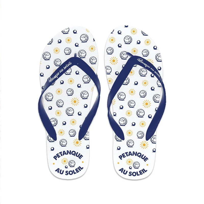 Tongs "Pétanque au soleil"