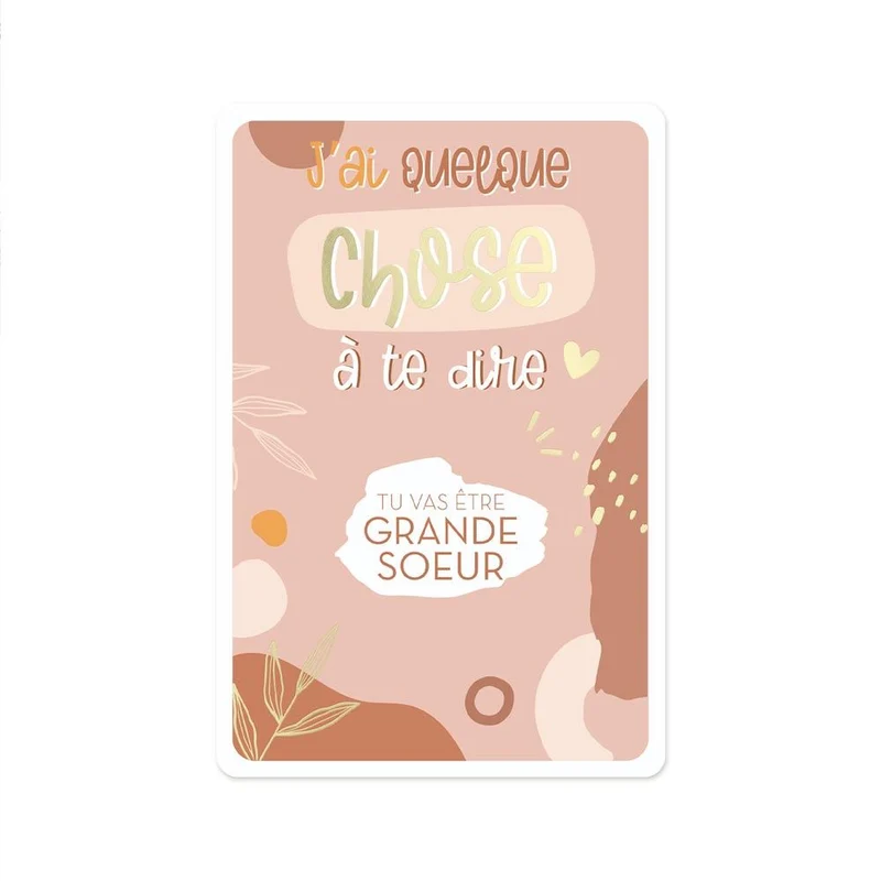 Carte à gratter annonce : "Tu vas être grande soeur"