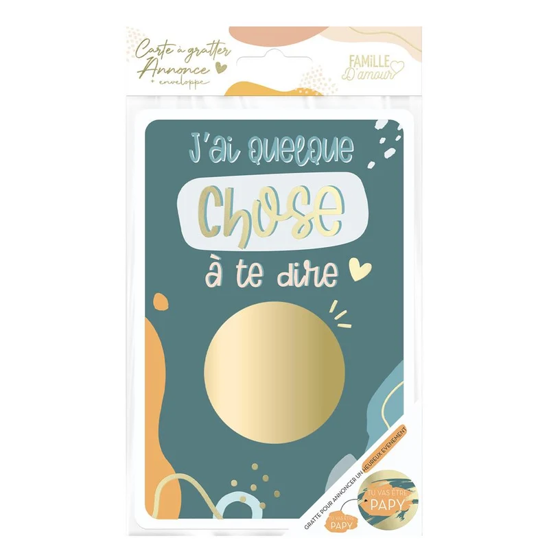 Carte à gratter annonce : "Tu vas être Papy"