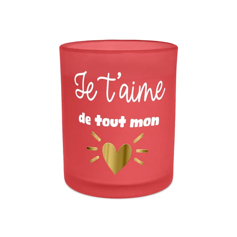 Bougie "Je t'aime de tout mon coeur"