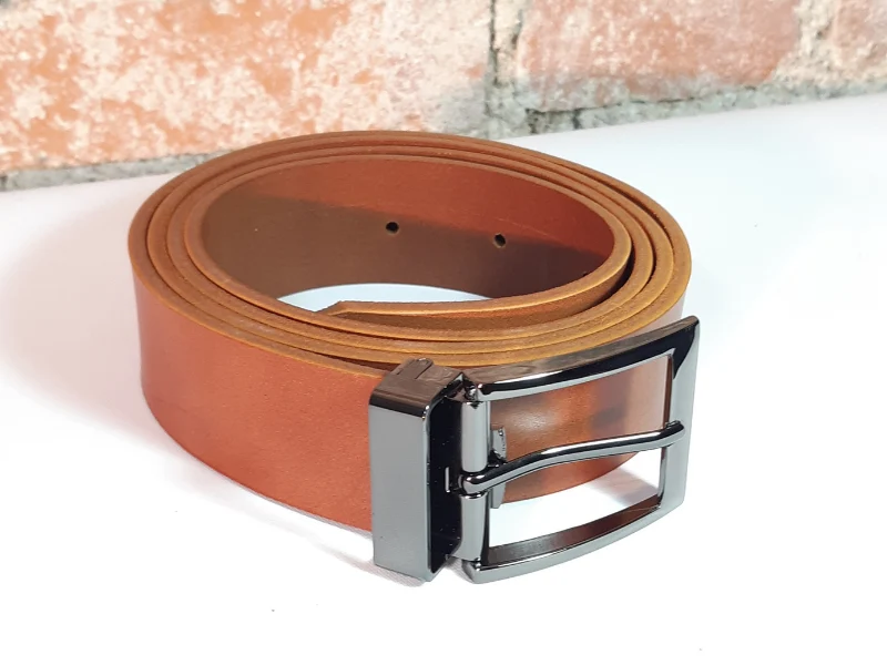 Ceinture en cuir Cognac Tannage Végétal